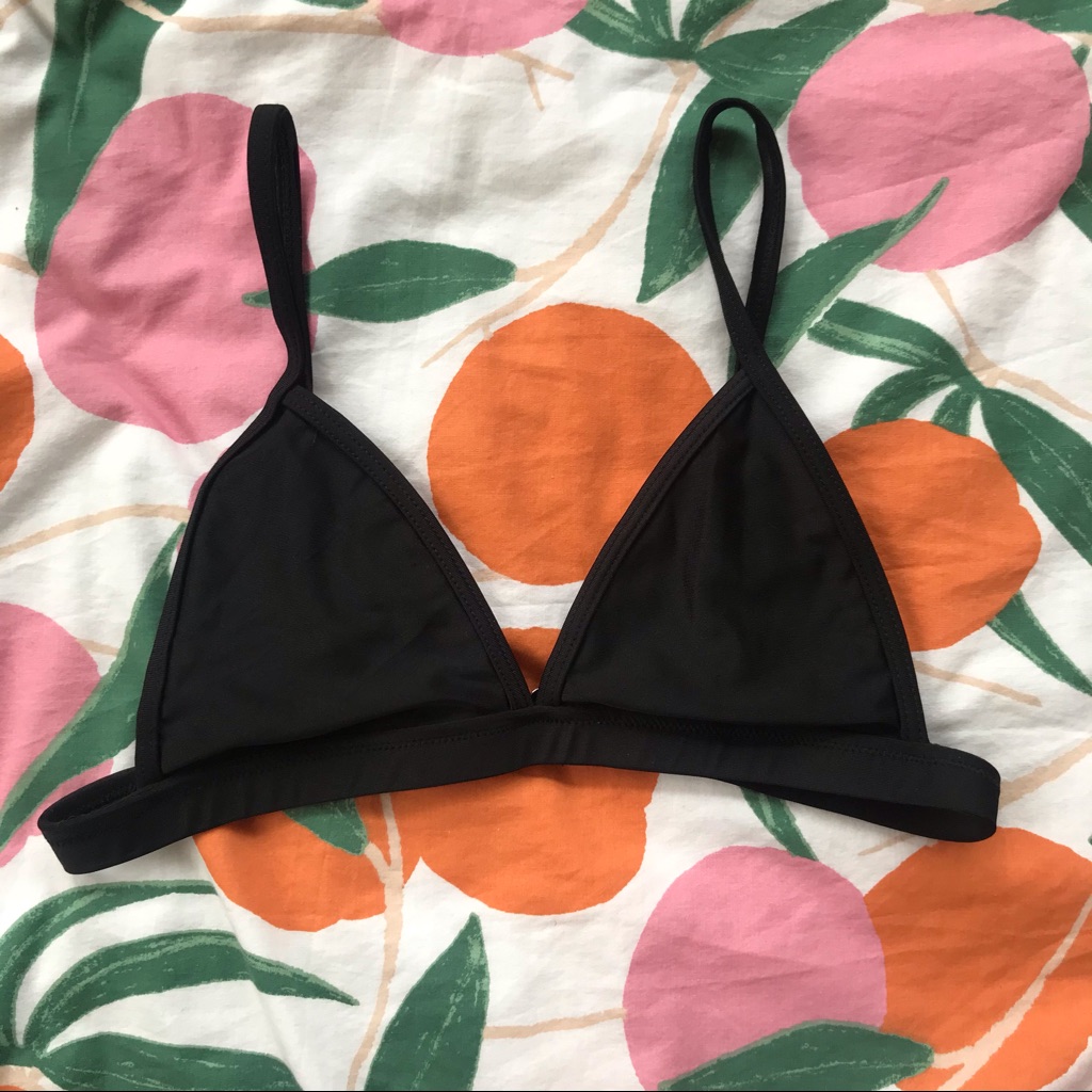Shein Black Triangle Bikini Top